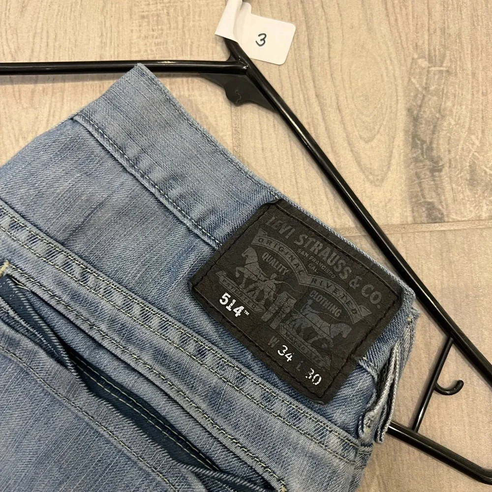 LEVIS Men Jeans 514 Straight Light Wash 34x30 - Picture 2 of 8
